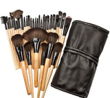 24 Pcs Bamboo Brush Set- Powder Highlighter Contour Foundation