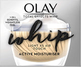 New Olay Total Effects Whip Light as Air Moisturiser 7 Benefits in 1, with Niacinamide, Vitamin C and E, 50 ml-BARGAIN