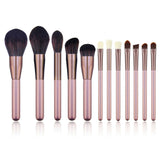 12 Pcs Essential High Definition Full Brush Set-Rose Gold Handle-Extra Soft