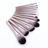 12 Pcs Essential High Definition Full Brush Set-Rose Gold Handle-Extra Soft