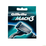 GILLETTE MACH 3 BLADES 8 PACK 8 BLADES NEW & SEALED 100% GENUINE-BARGAIN